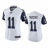 Women Nike Cowboys 11 Micah Parsons White Rush Limited Jersey,baseball caps,new era cap wholesale,wholesale hats